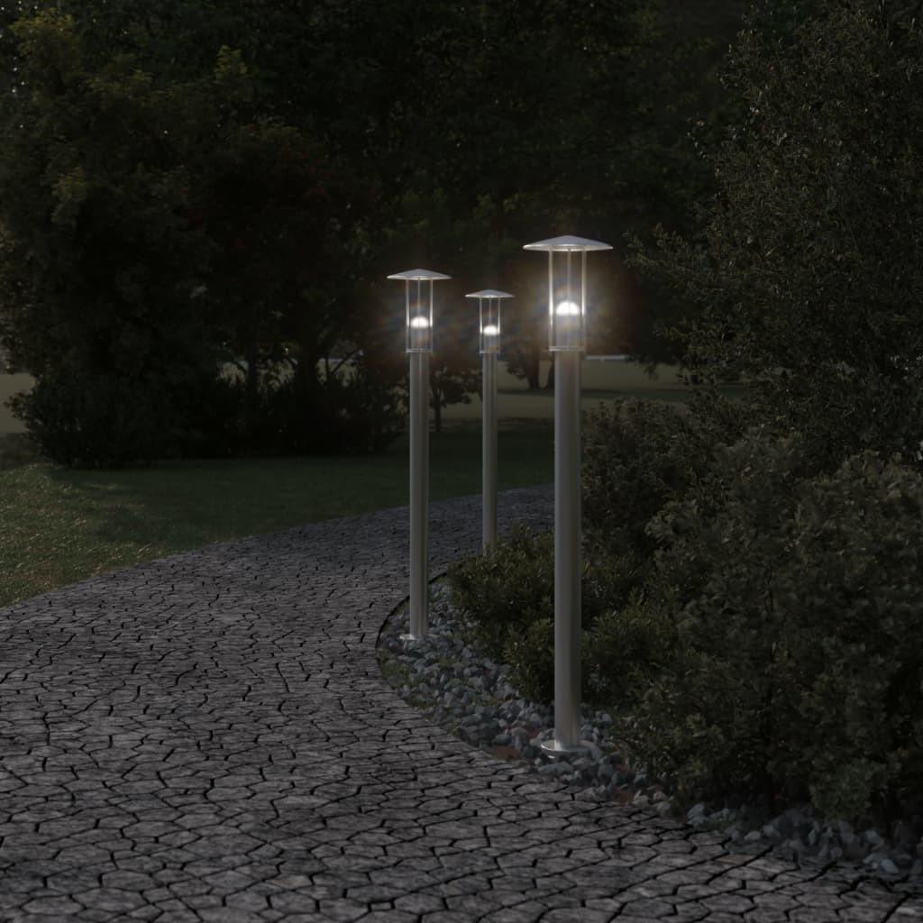 VidaXL Lampadaire d'extérieur acier inoxydable  