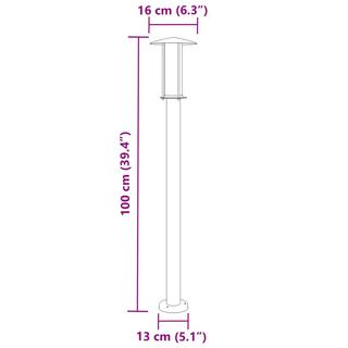 VidaXL Lampadaire d'extérieur acier inoxydable  