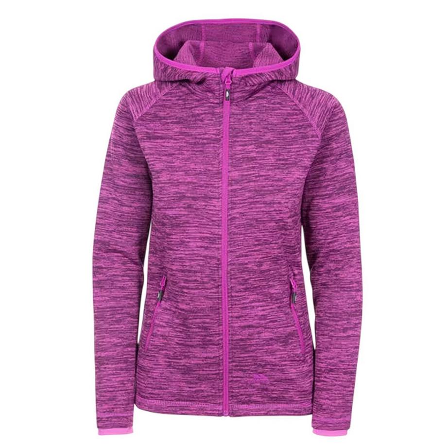 Hoodie Mit Durchgehendem Reißverschluss, Meliert