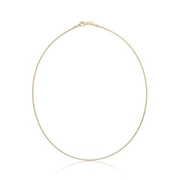 Collier omega en or jaune 750, 1,8mm, 40cm