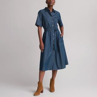 La Redoute Collections  Ausgestelltes Midi-Kleid aus Denim 