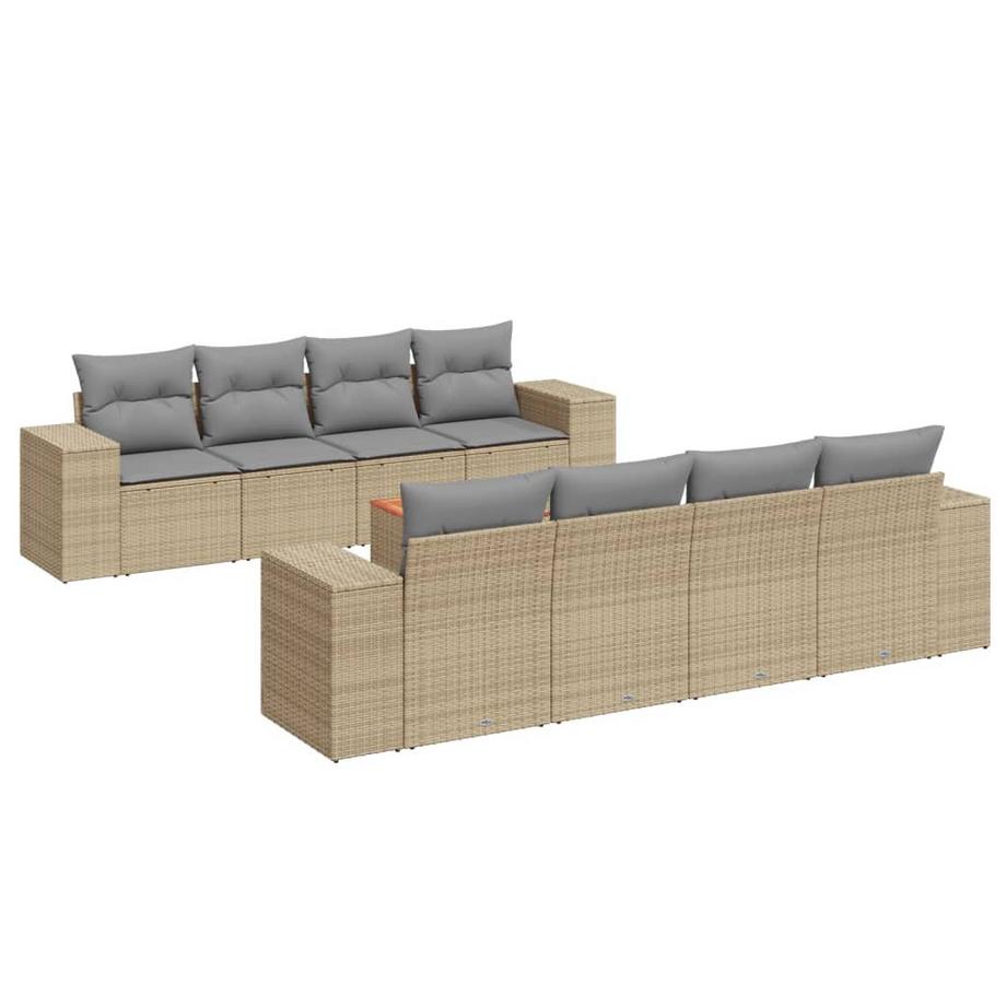 set divano da giardino Polirattan