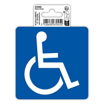 Hinweisschild selbstklebend, PVC, für Menschen mit Behinderung/Schwerbehindertenausweis/barriefrefreier Zugang 10 cm