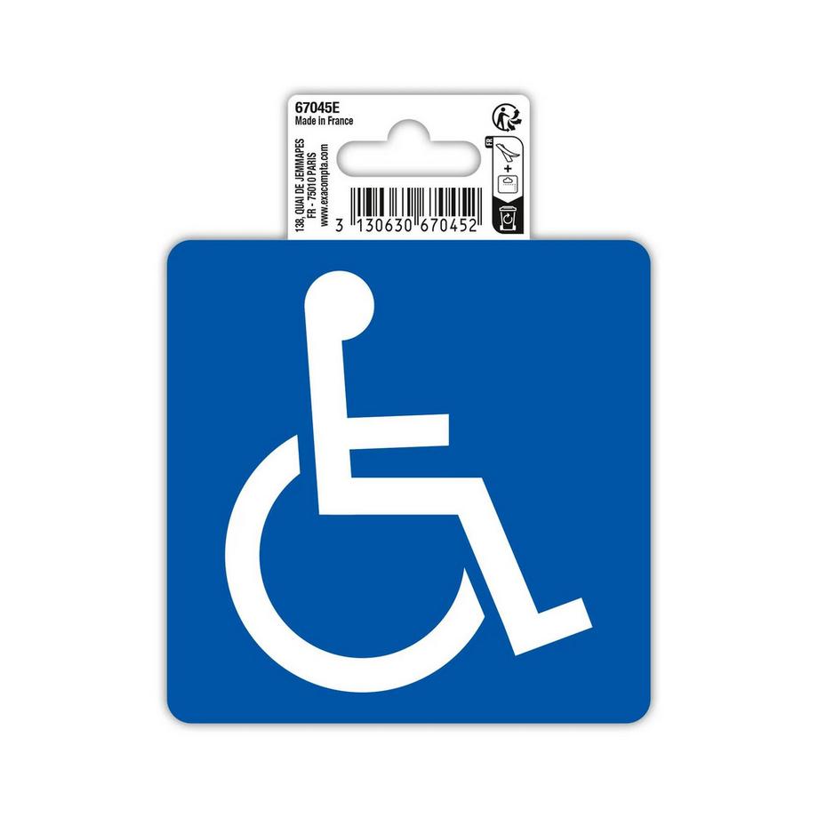 Panneau PVC adhésif antidérapant Accès handicapés 10 cm