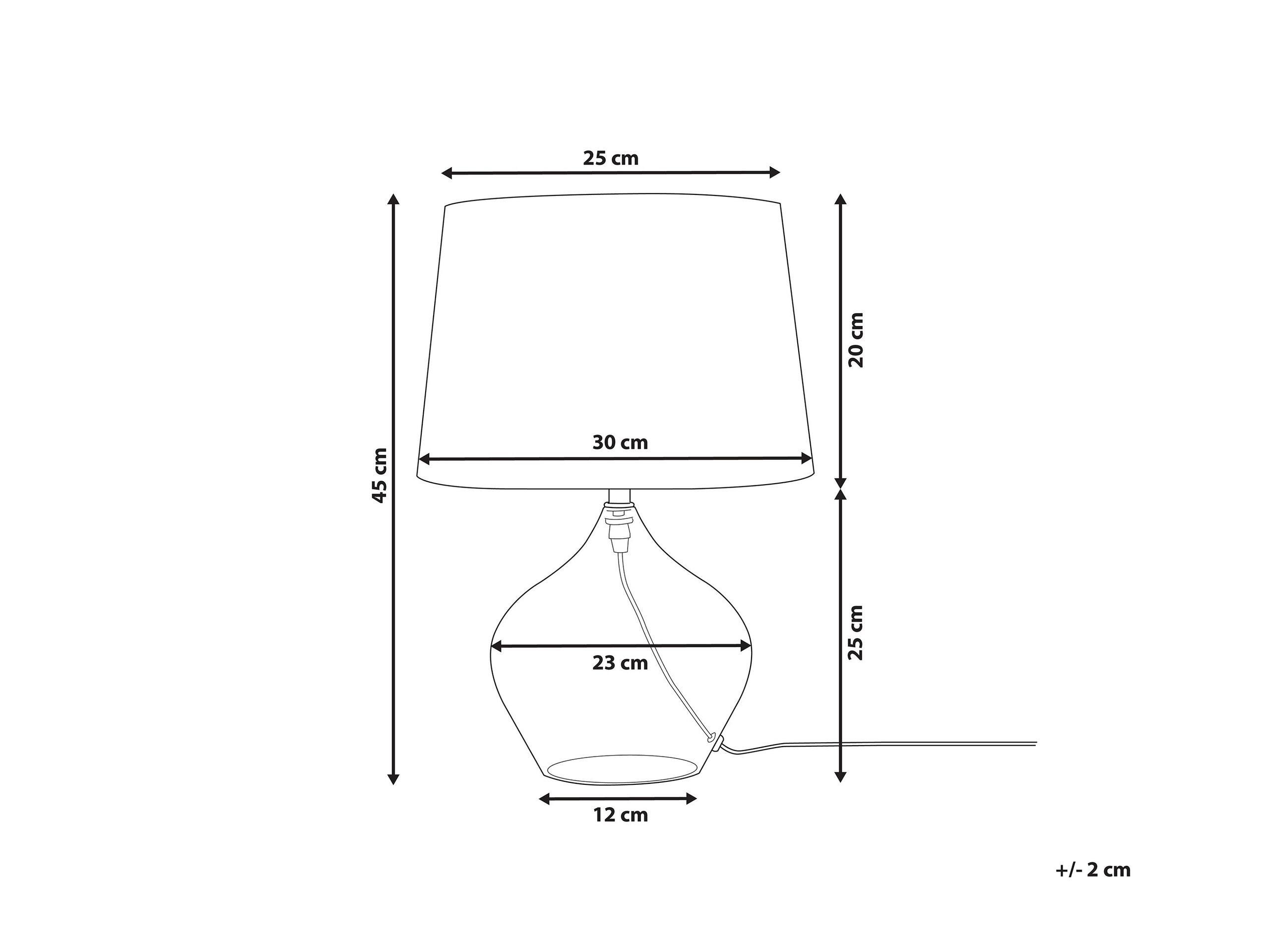 Beliani Tischleuchte aus Glas Modern OSUM  