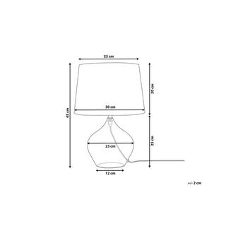 Beliani Lampe à poser en Verre Moderne OSUM  