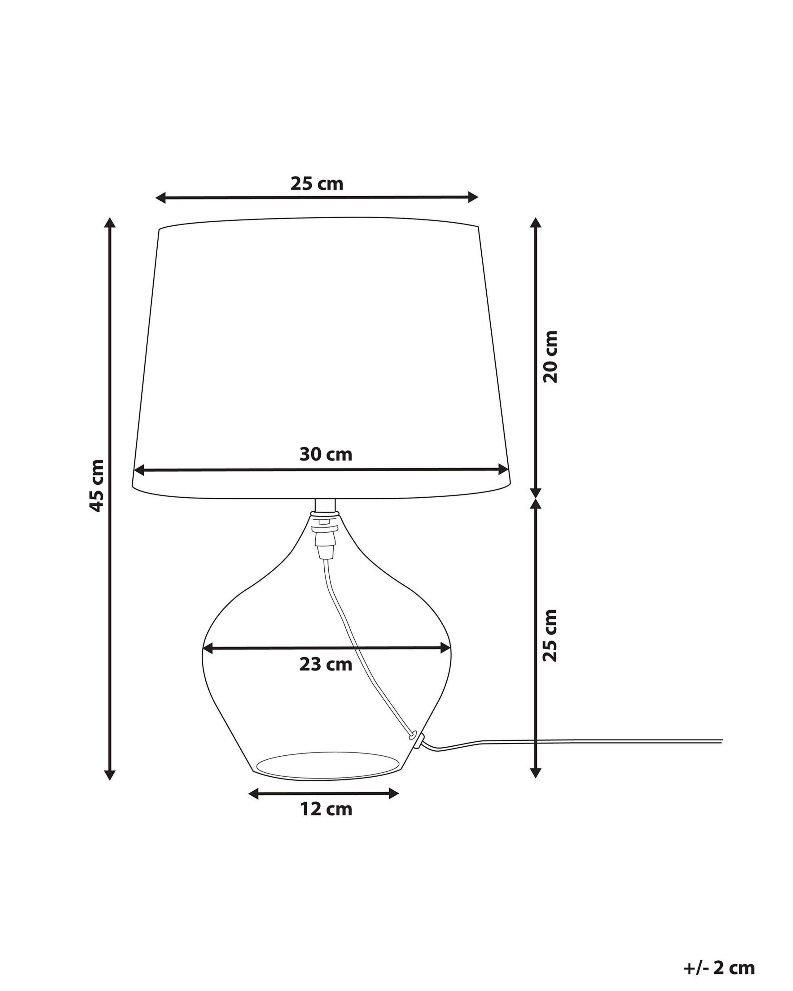 Beliani Tischleuchte aus Glas Modern OSUM  