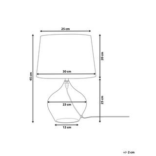 Beliani Tischleuchte aus Glas Modern OSUM  