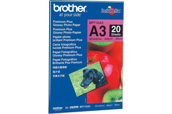 brother BROTHER Photo Paper glossy 260g A3 BP71-GA3 MFC-6490CW 20 Blatt  