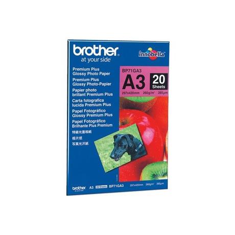 brother  BROTHER Photo Paper glossy 260g A3 BP71-GA3 MFC-6490CW 20 Blatt 
