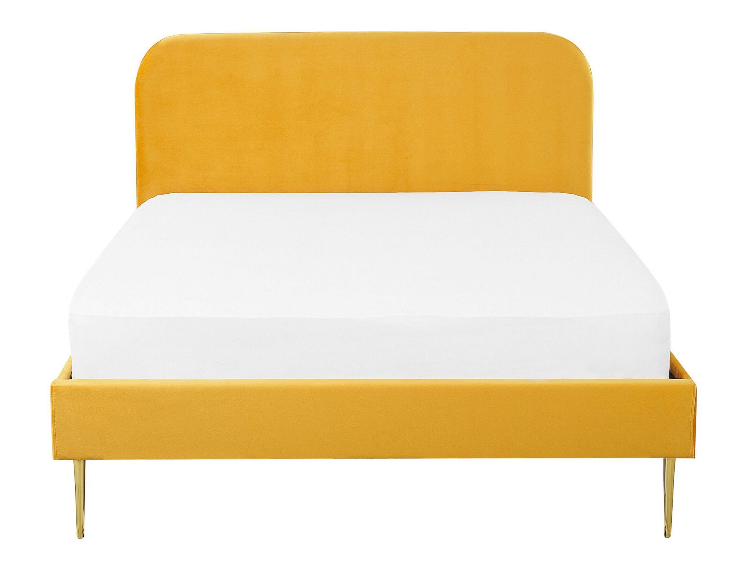 Beliani Letto con rete a doghe en Velluto Glamour FLAYAT  