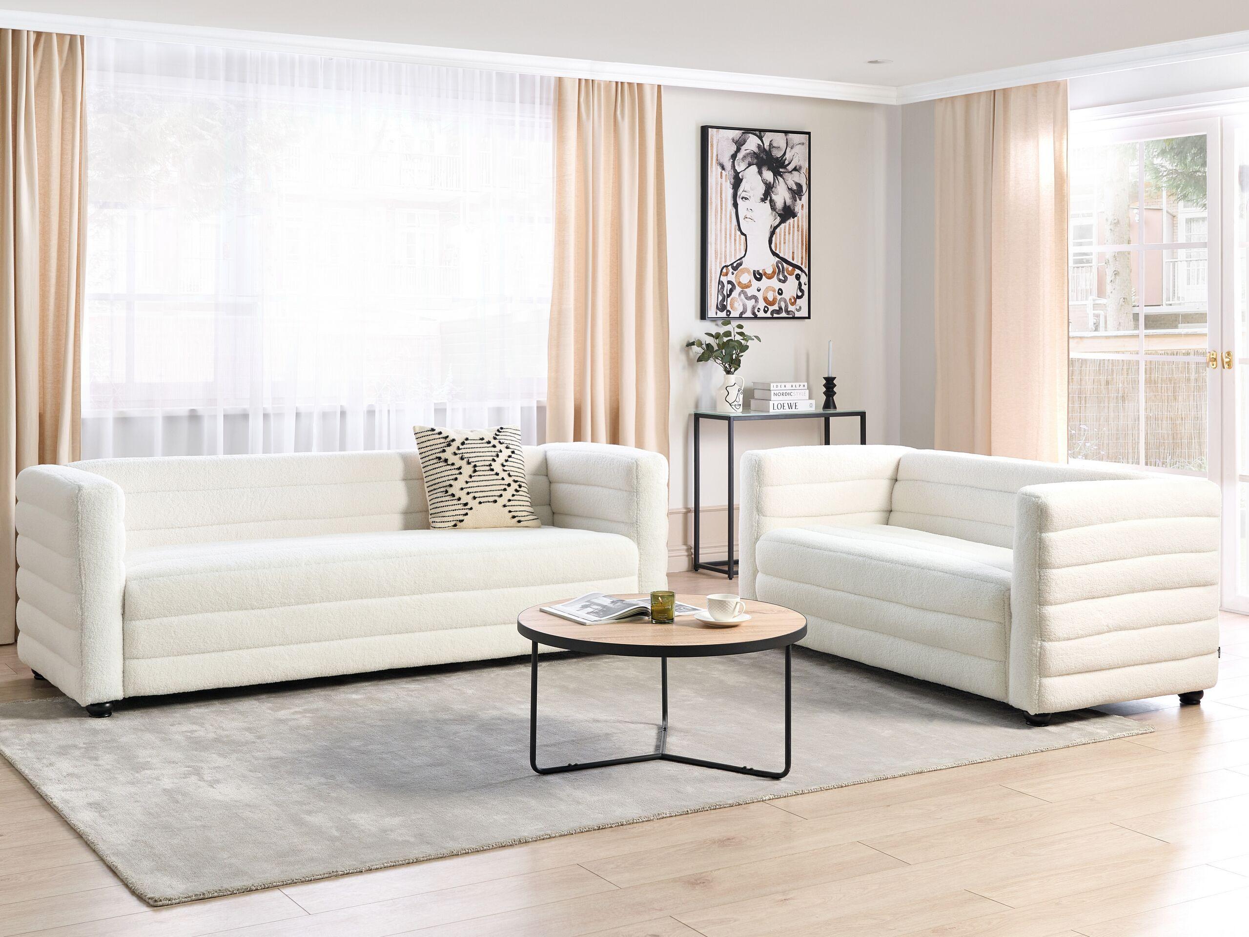 Beliani Wohnzimmer Set aus Bouclé Modern HOFN  