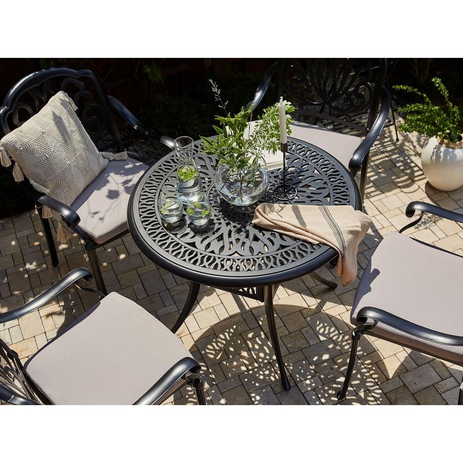 Beliani Outdoor Bistrotisch aus Aluminium Retro ANCONA  