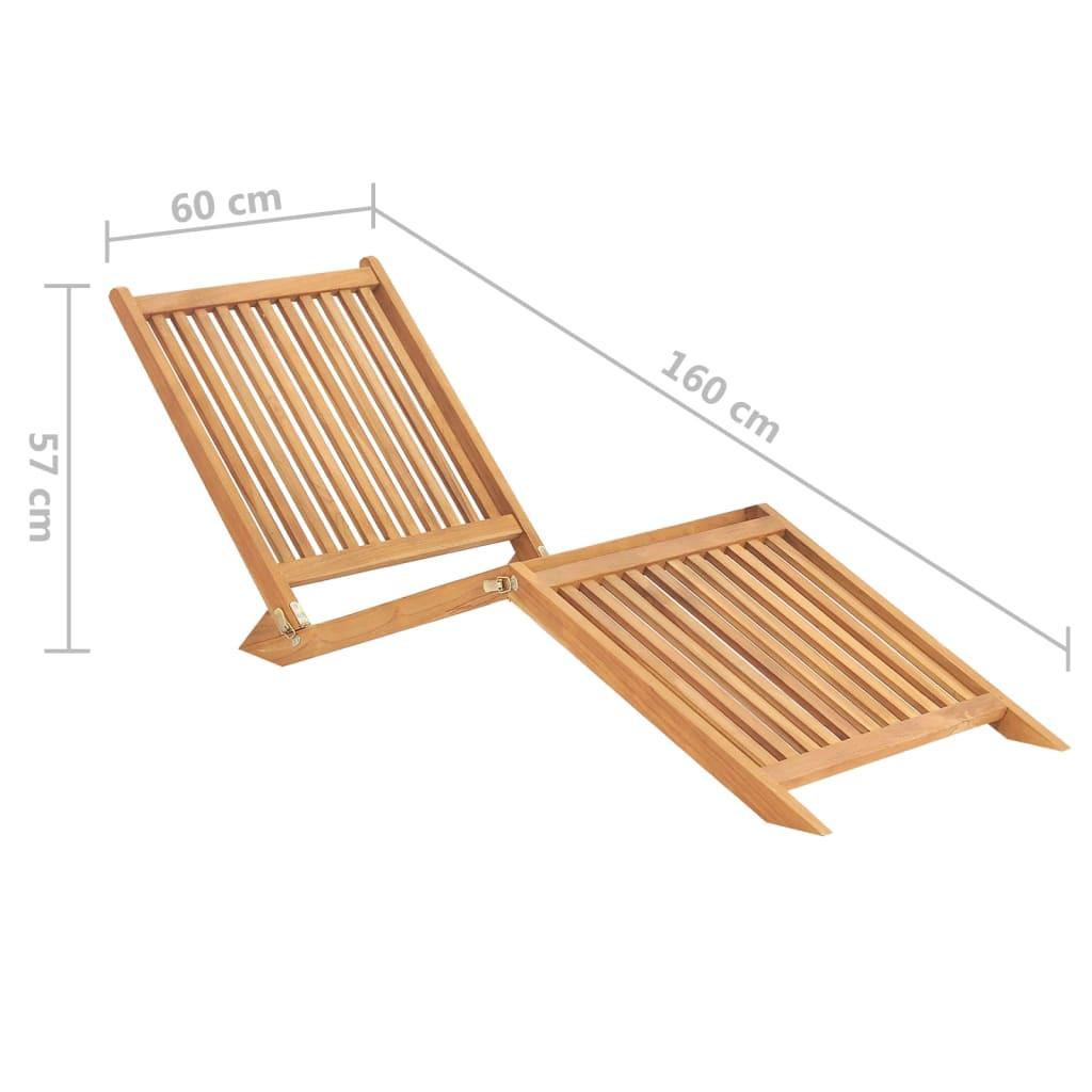 VidaXL Chaise longue bois  