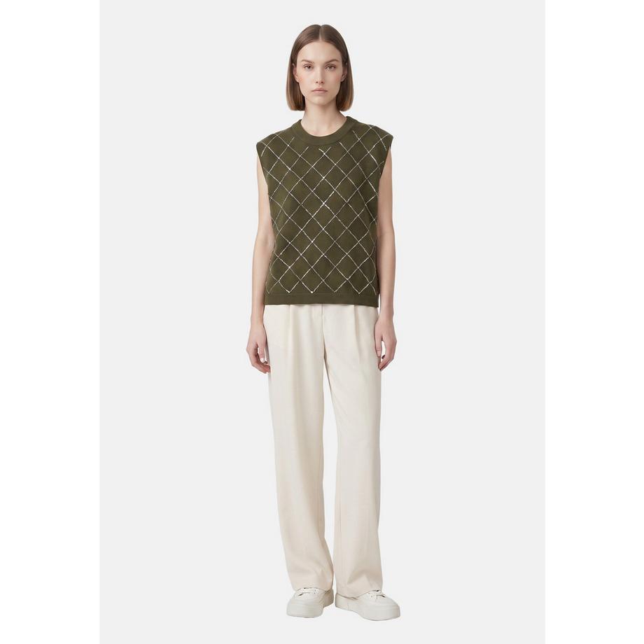 Chiara Ferretti Blouse sans manches à motif losange  