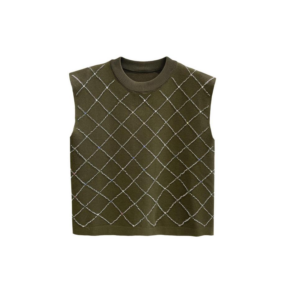 Chiara Ferretti Blouse sans manches à motif losange  