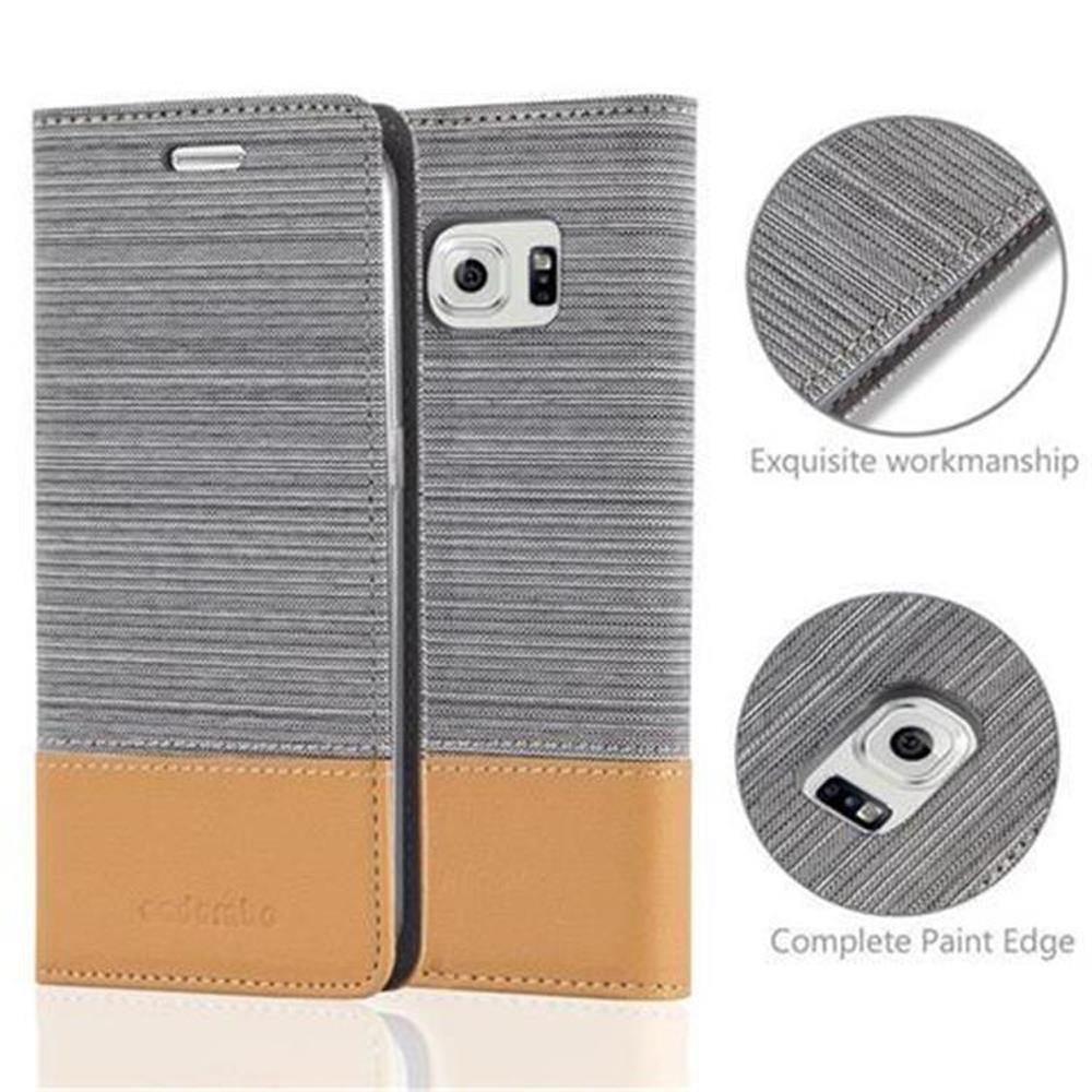 Cadorabo  Housse compatible avec Samsung Galaxy S6 EDGE - Coque de protection avec fermeture magnétique, fonction de support et compartiment pour carte 