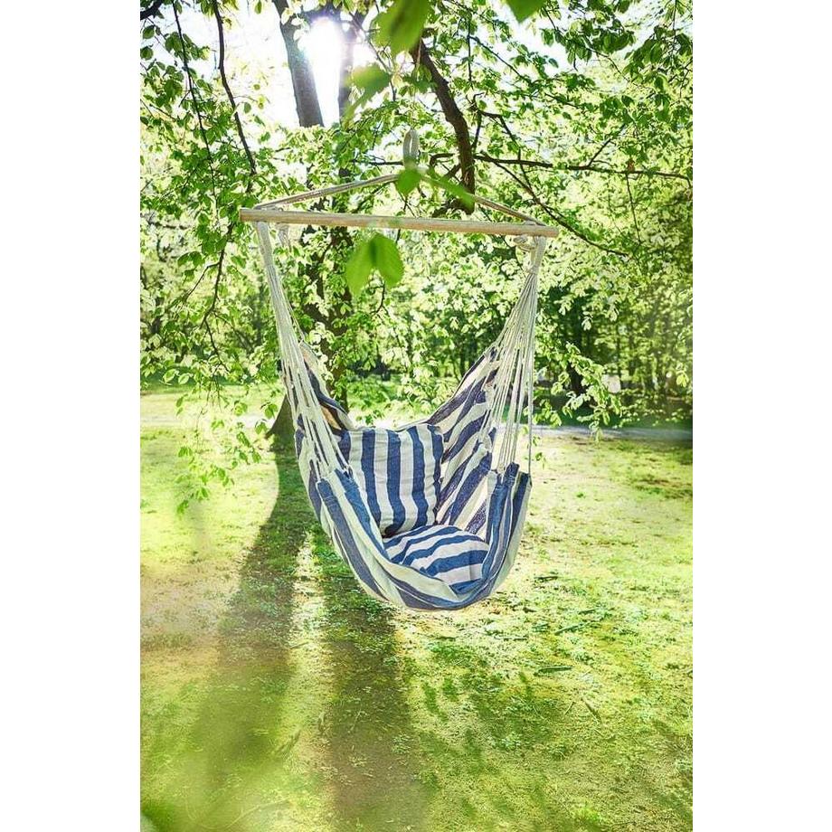 mutoni Fauteuil suspendu Tobago bleu-blanc  