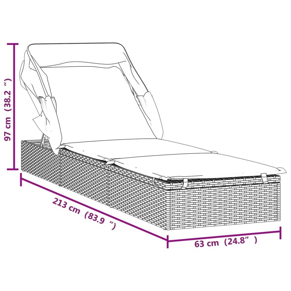 VidaXL Sonnenliege poly-rattan  