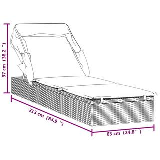 VidaXL Sonnenliege poly-rattan  