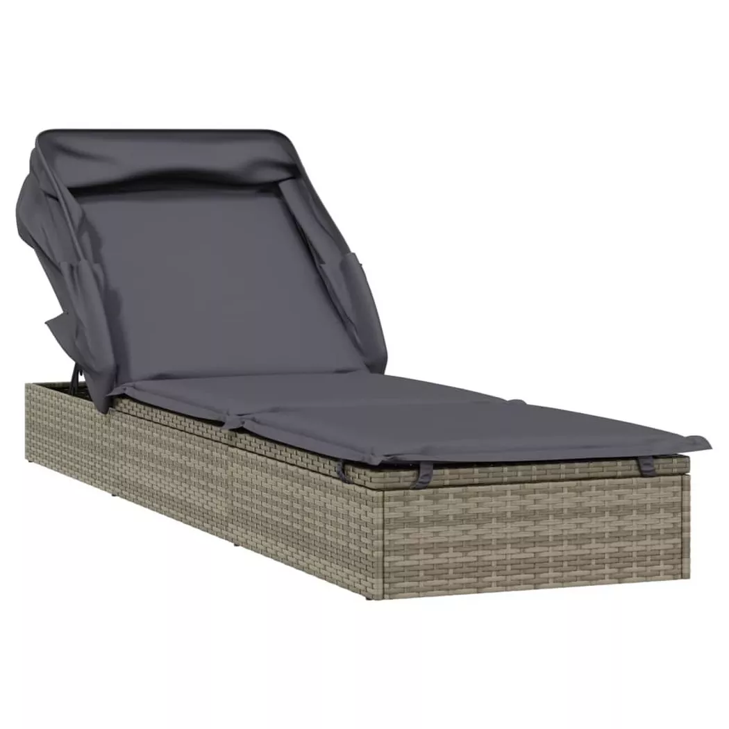 VidaXL - Sonnenliege poly-rattan, One Size, Grau