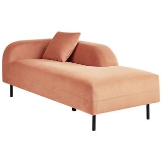 Beliani Chaise longue côté gauche en Velours Moderne LE CRAU  