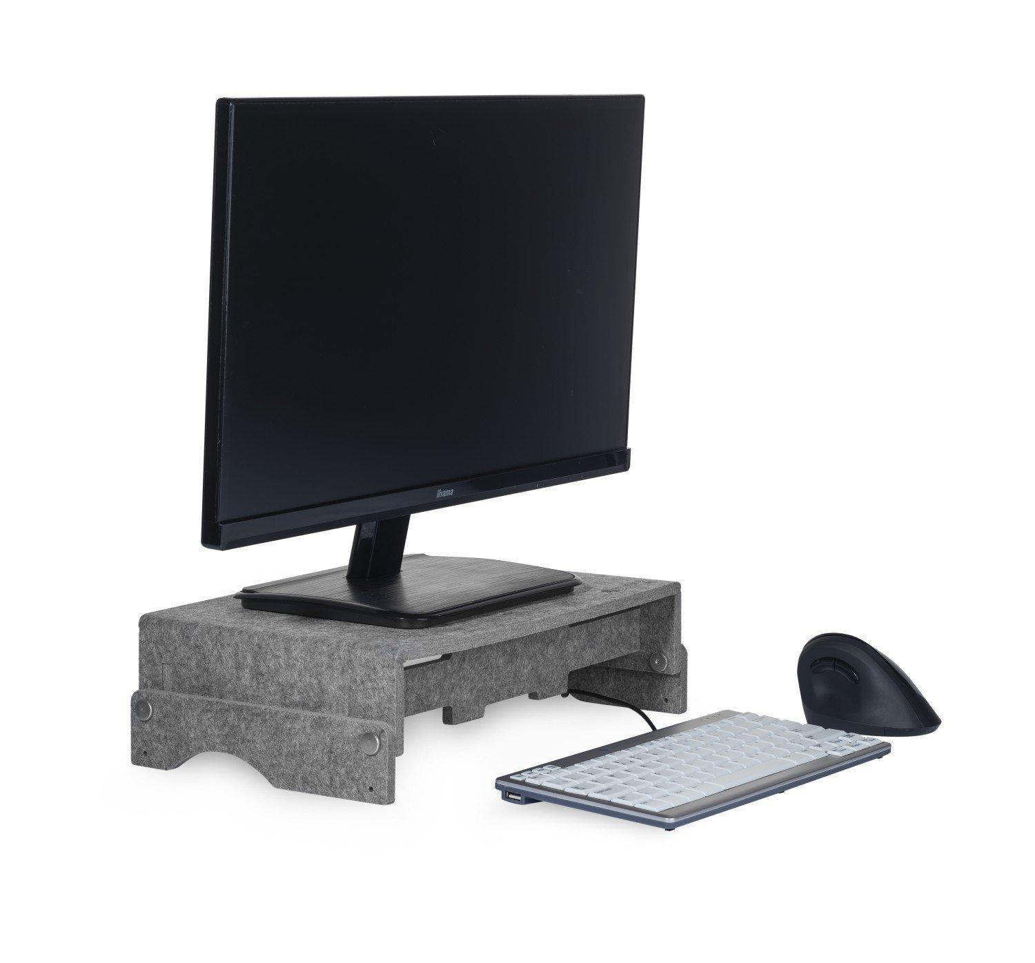 BakkerElkhuizen  Q-riser 110 Circular 76,2 cm (30") Scrivania Grigio 