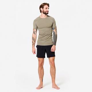 KIMJALY  Kurzarmshirt - T-Shirt Yoga  Zweite-Haut-Effekt - kaschmirbeige 