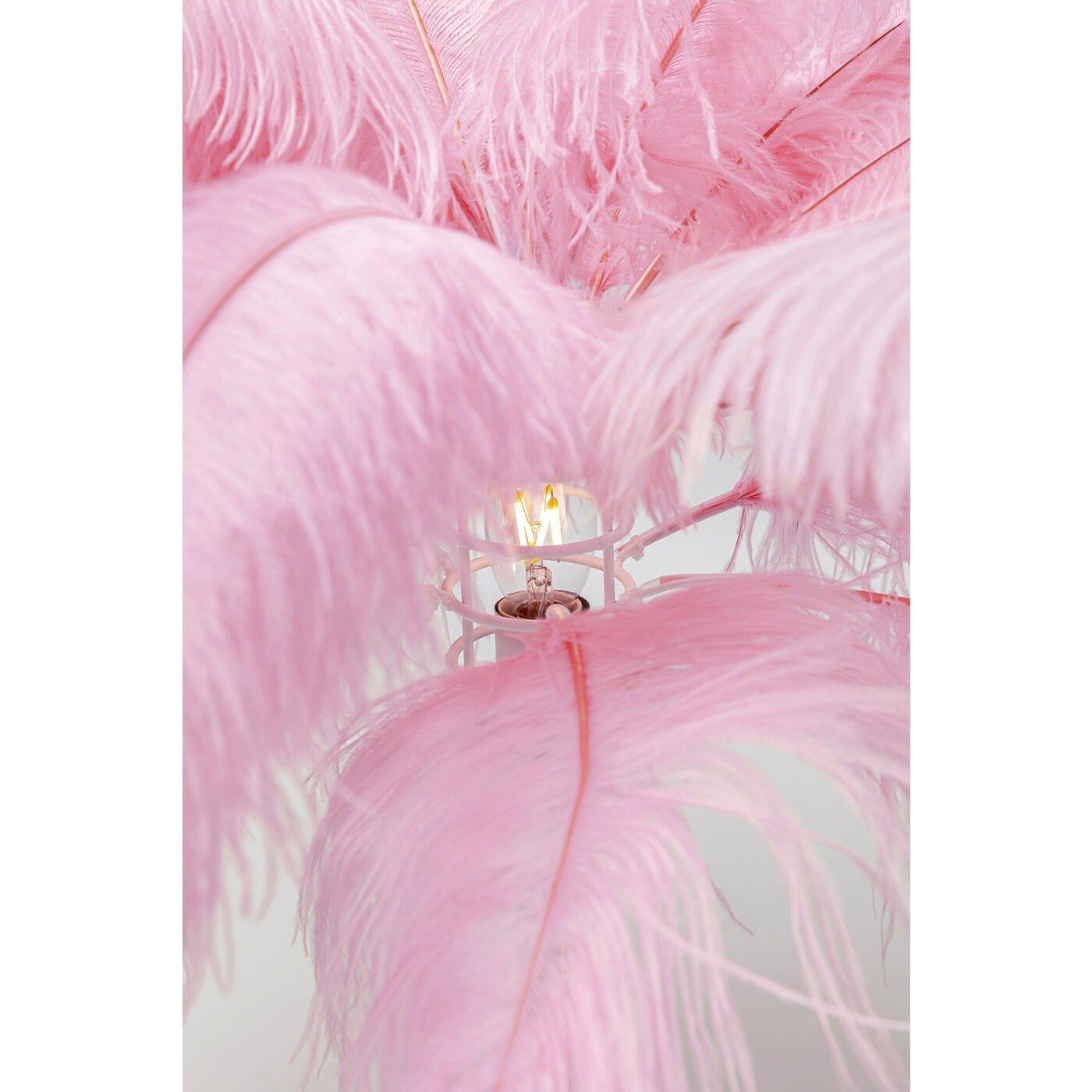 KARE Design Tischleuchte Feather Palm pink 60  