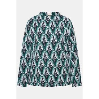 Ulla Popken Sweat-shirt Jacquard Col Montant Manches Longues  