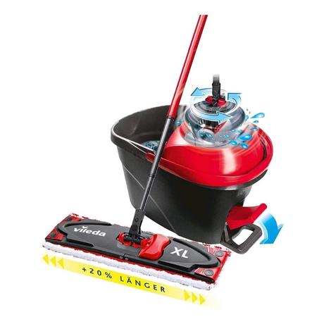 vileda Vileda Ultramat Turbo XL spazzolone Secco e bagnato Microfibra Nero, Rosso  