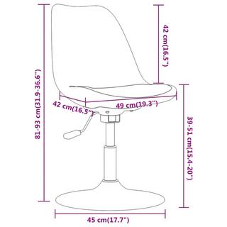 VidaXL Esszimmer drehstuhl gewebe  