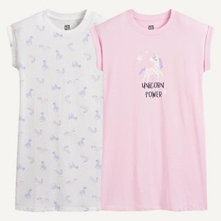 La Redoute Collections Confezione da 2 Camicie da Notte Unicorno  