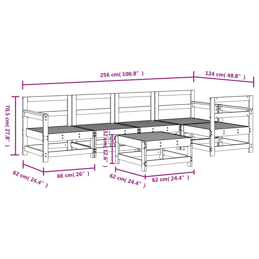 VidaXL set salotto da giardino Legno di douglas  