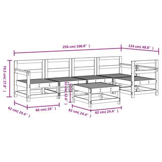 VidaXL set salotto da giardino Legno di douglas  