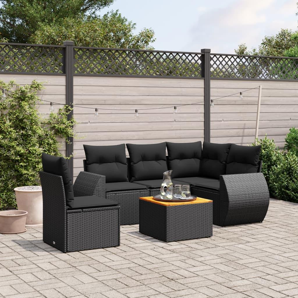 VidaXL set divano da giardino Polirattan  