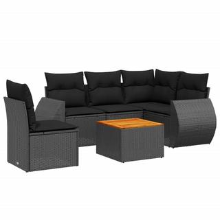 VidaXL set divano da giardino Polirattan  