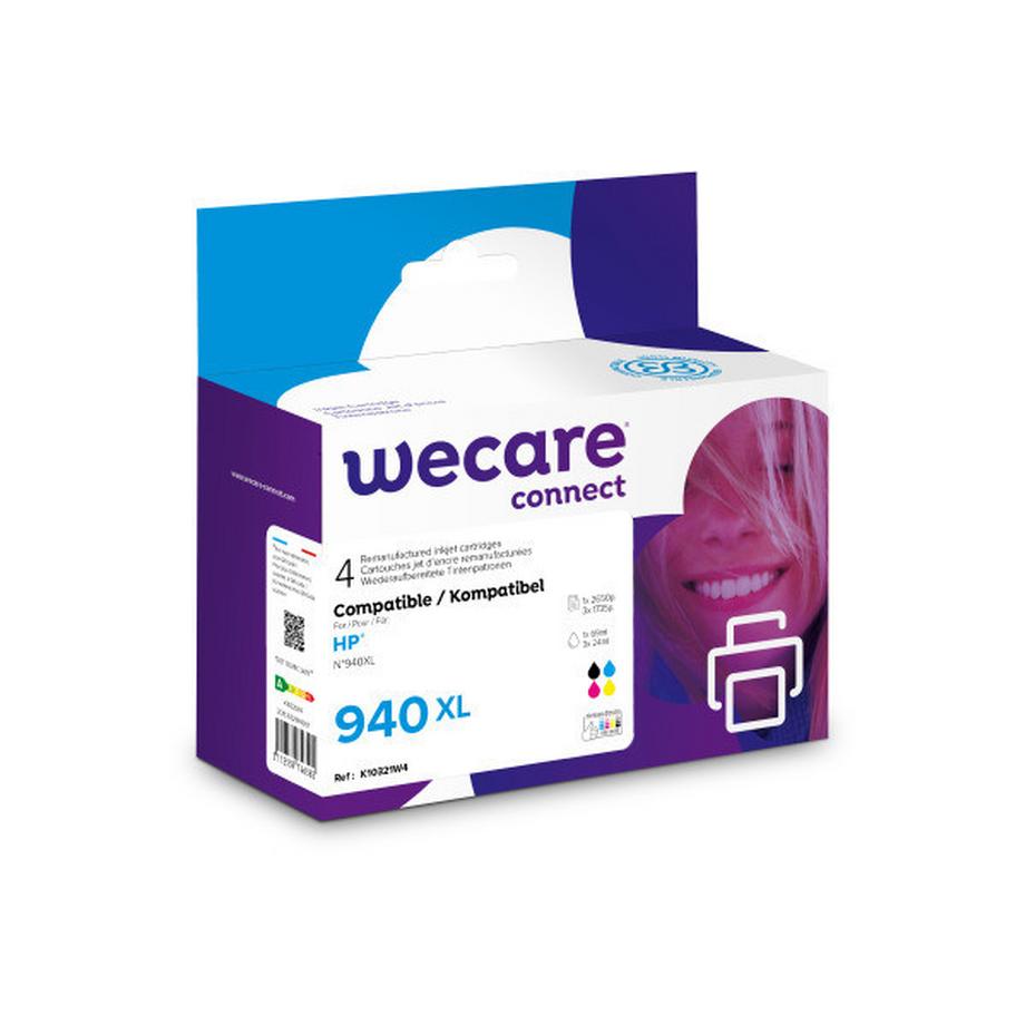 WECARE Multipack 940XL rebuilt CMYBK C2N93AEWE z.HP OJ Pro 8000 69/3x24ml