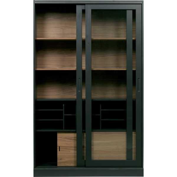 mutoni Vitrine Armoire James Pine Black (FSC)  