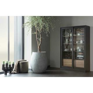 mutoni Vitrine Armoire James Pine Black (FSC)  