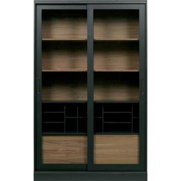 Vitrine Armoire James Pin noir (FSC)