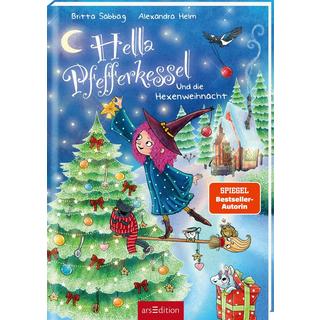 Hella Pfefferkessel und die Hexenweihnacht (Hella Pfefferkessel 2) Sabbag, Britta; Helm, Alexandra (Illustrationen) Couverture rigide 