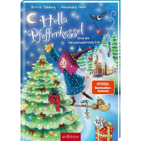 Hella Pfefferkessel und die Hexenweihnacht (Hella Pfefferkessel 2) Sabbag, Britta; Helm, Alexandra (Illustrationen) Couverture rigide 