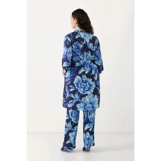 Ulla Popken Jacke längere offene Form Schalkragen 3/4-Arm  