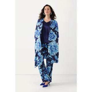 Ulla Popken Jacke längere offene Form Schalkragen 3/4-Arm  