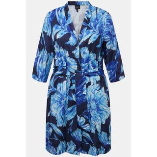 Ulla Popken Jacke längere offene Form Schalkragen 3/4-Arm  