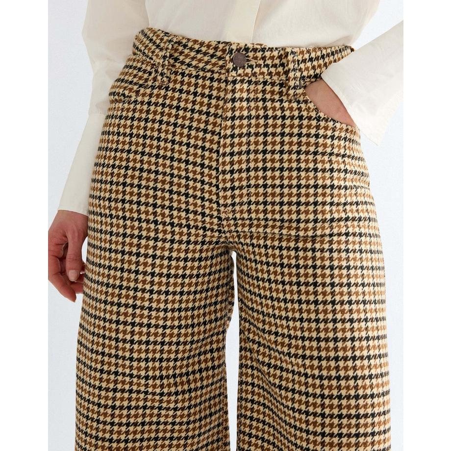 Wrangler Pantalon Canyon à motif pied-de-poule jambe large  
