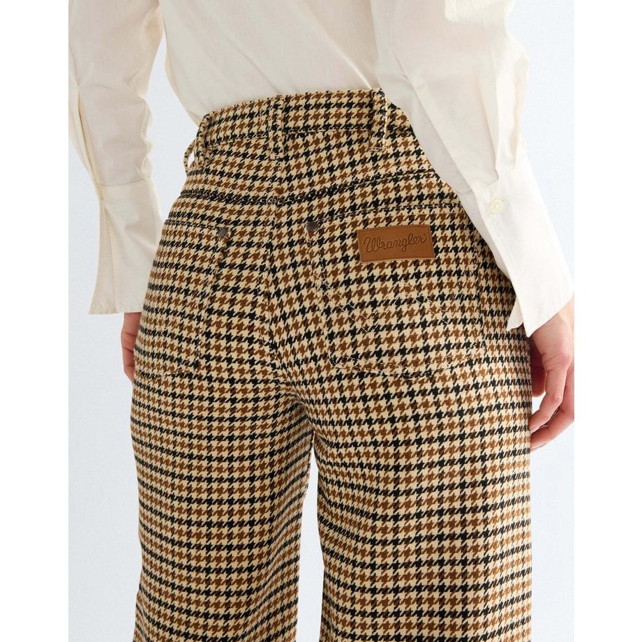 Wrangler Pantalon Canyon à motif pied-de-poule jambe large  