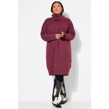 Strick-Minikleid, oversized, Rollkragen, Langarm