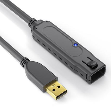 PureLink  DS2100-120 câble USB 12 m USB 2.0 USB A Noir 